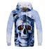 halloween Hoodies unisex Casual Scary Halloween 2019 Slim Fit Sweatshirt Skull Ghost - menochic